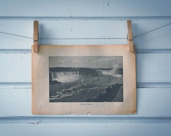 1932 Vintage Niagara Falls Lithograph Illustration