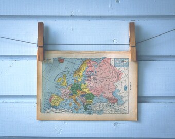 1922 Vintage Map of Europe