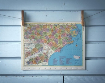 1957 Vintage North Carolina Map