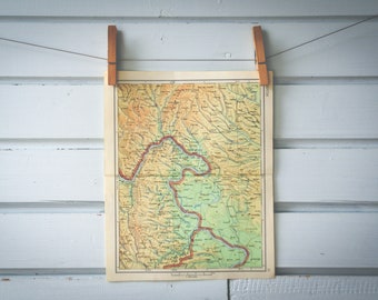 1961 Vintage East Serbia Map