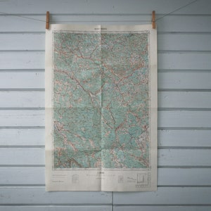 Carte Carniola blanche vintage de 1956