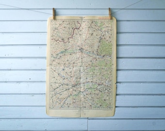 1950 Vintage West Romania Map