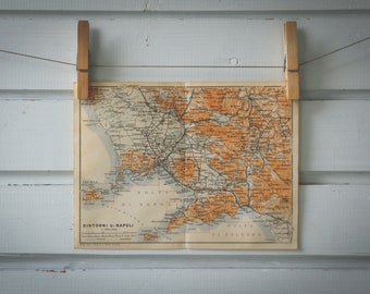1911 Vintage Naples & Surroundings Map
