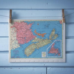 1957 Vintage Maritime Provinzen Karte