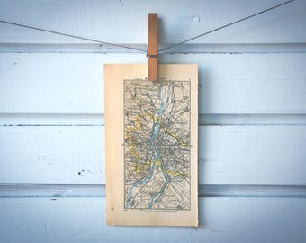 1929 Vintage Map of Budapest
