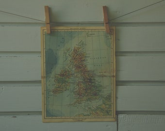 1951 Vintage UK Map