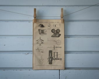 1887 Vintage Electric Appliances Lithograph Illustration