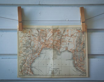 1913 Vintage Lugano Map