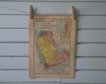 1941 Vintage Map of the Arabian Peninsula