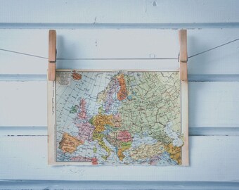 1956 Vintage Map of Europe