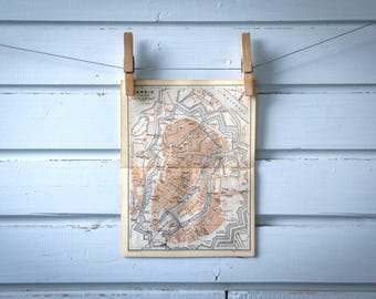 1886 Vintage Gdańsk Map