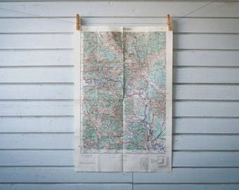 1959 Vintage Ozalj & Surroundings Map