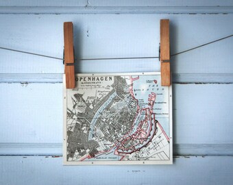 1901 Vintage Copenhagen Map