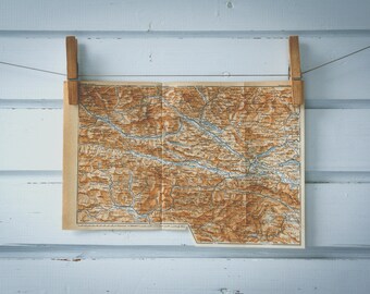 1911 Vintage West Carinthia Map