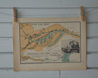 1941 Vintage Map of Gent Harbour