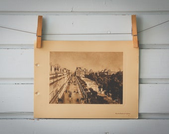 1910s Vintage Paris Rue de Rivoli Illustration