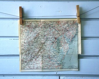 1905 Vintage South Mid-Atlantic Map