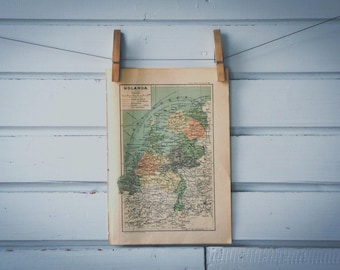 1937 Vintage Map of the Netherlands