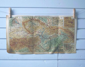 1930s Vintage Central Europe Map