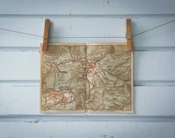 1911 Vintage Bad Ischl Map
