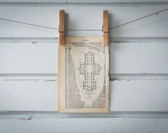 1899 Vintage Plan of the St Paul's Cathedral