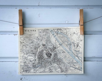 1904 Vintage Map of Vienna