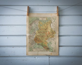 1928 Vintage Map of Russia