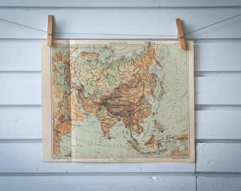 1903 Vintage Map of Asia