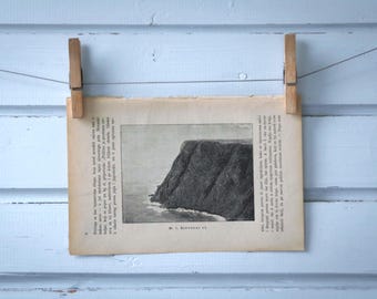 1892 Vintage Nordkapp Lithograph Illustration