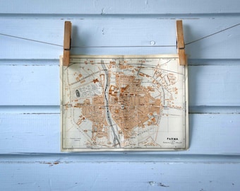 1931 Vintage Map of Parma