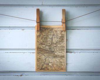 1902 Vintage Gran Sasso d'Italia Map