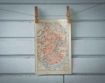1907 Vintage Gdańsk Map