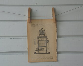 1891 Vintage Meteorograph Lithograph Illustration