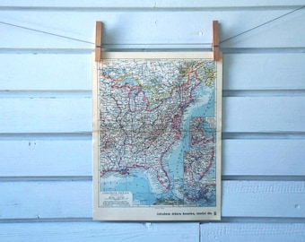 1938 Vintage Eastern USA Map