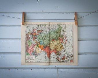 1936 Vintage Asia Map