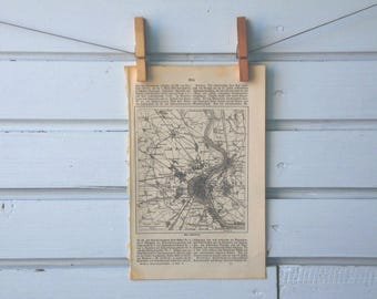 1894 Vintage Cologne Map