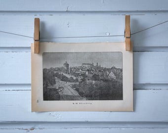1892 Vintage Nuremberg Lithograph Illustration