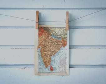 1956 Vintage Map of India