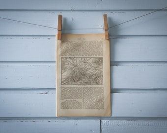 1890 Vintage Map of Athens in Classical Antiquity