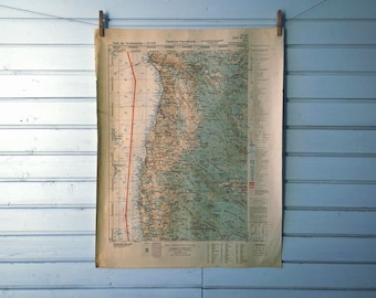 1943 Vintage North Velebit Map