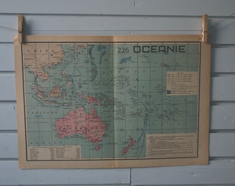 1941 Vintage Oceania Map