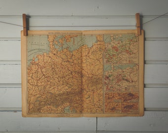 1900s Vintage Mitteleuropa Traffic Map