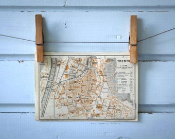 1931 Vintage Trento Map