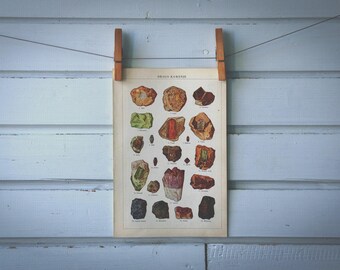 1936 Vintage Gemstones Illustration