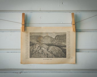 1894 Vintage Mount Parnassus & Delphi Lithograph Illustration