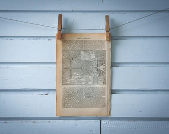 1890 Vintage Gardens of Versailles Map