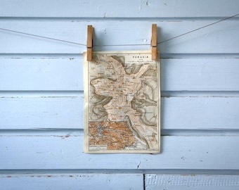 1931 Vintage Perugia Map