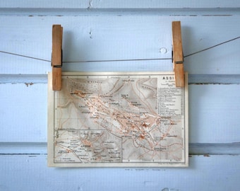 1931 Vintage Assisi Map