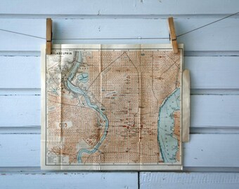 1905 Vintage Map of Philadelphia