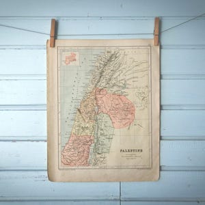 1883 Vintage Israel Map